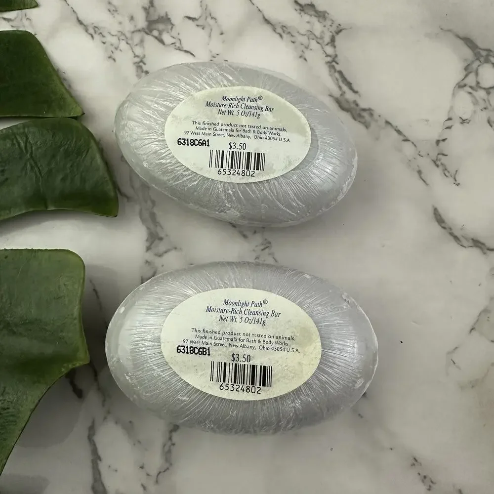 Bath and Body Works Vintage Moonlight Path Moisture Rich Cleansing Bar 2 New